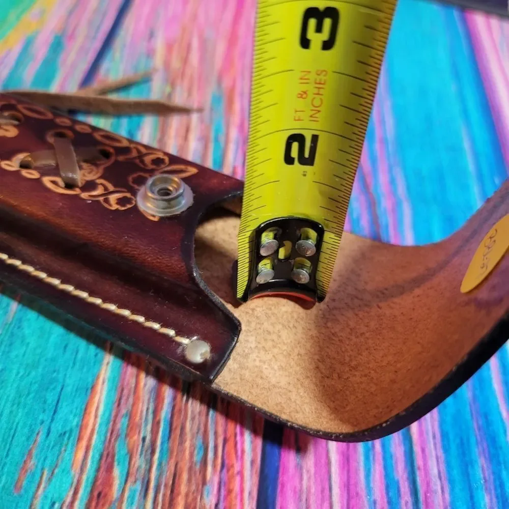 🔷️Vintage Tooled Leather Belt Loop Knife Sheath or Case Horse